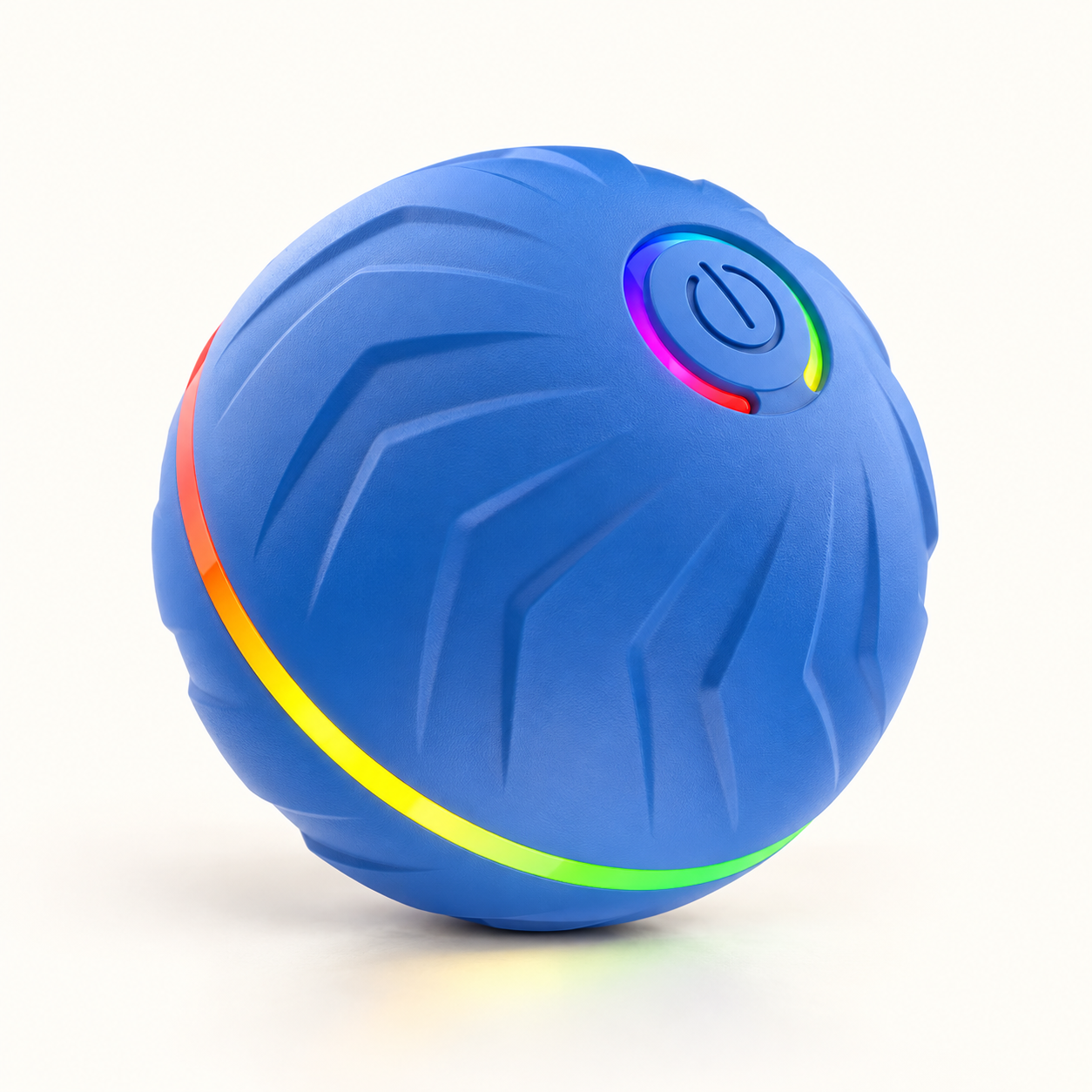 Blue TailVale Smart Bounce Ball with a colourful LED ring